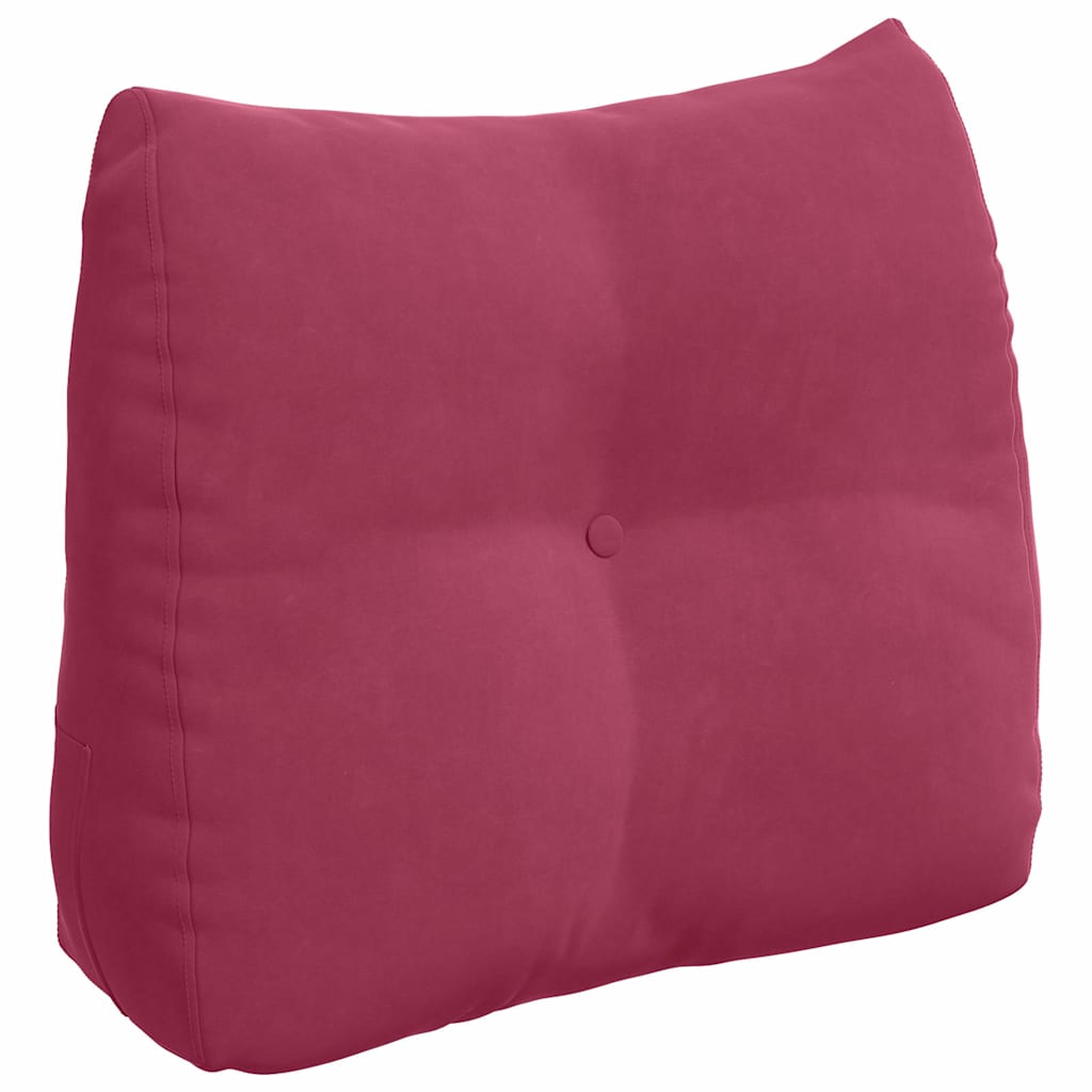Cuscino per Schiena Rosso Vino 60 x 24 x 50 cm Velluto