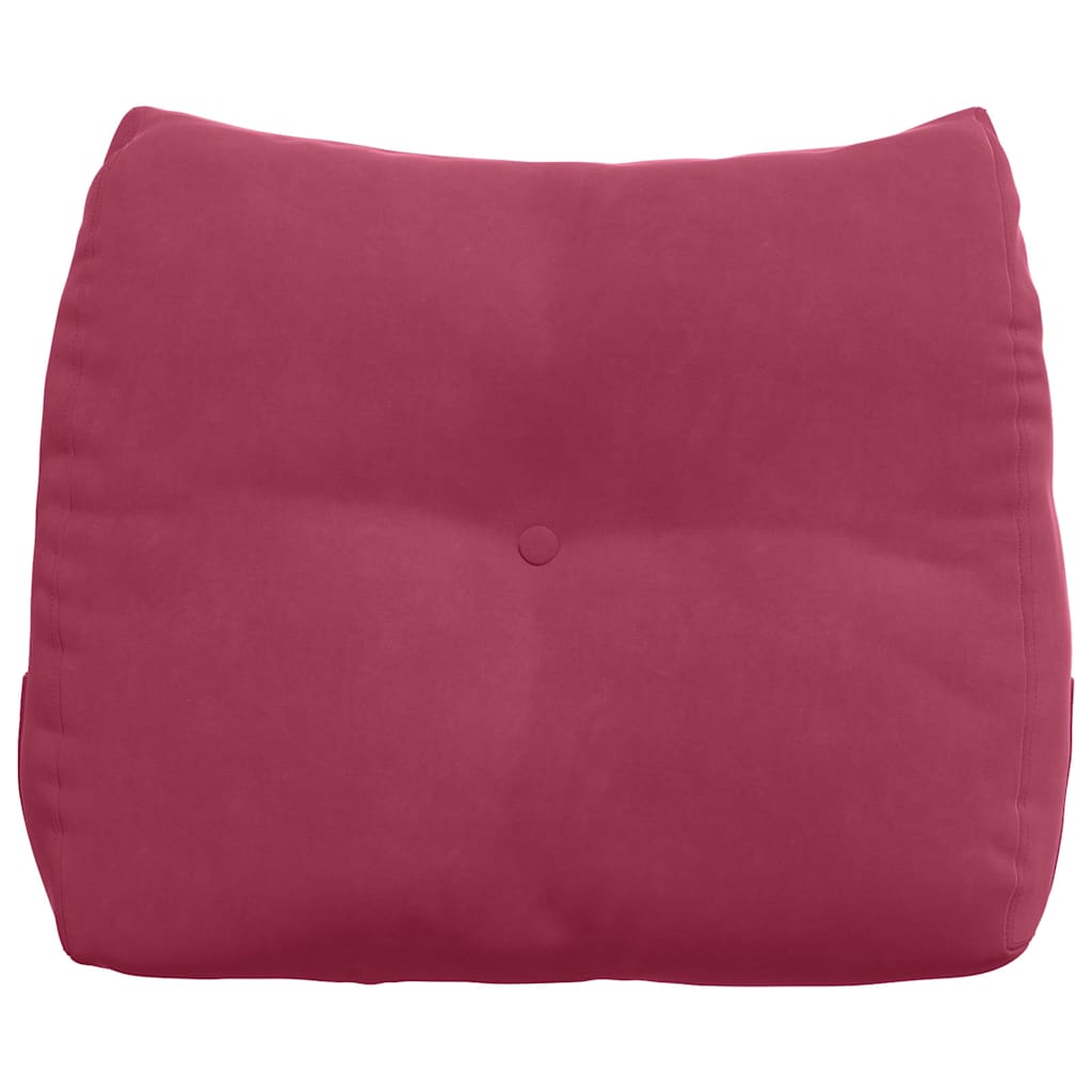 Cuscino per Schiena Rosso Vino 60 x 24 x 50 cm Velluto