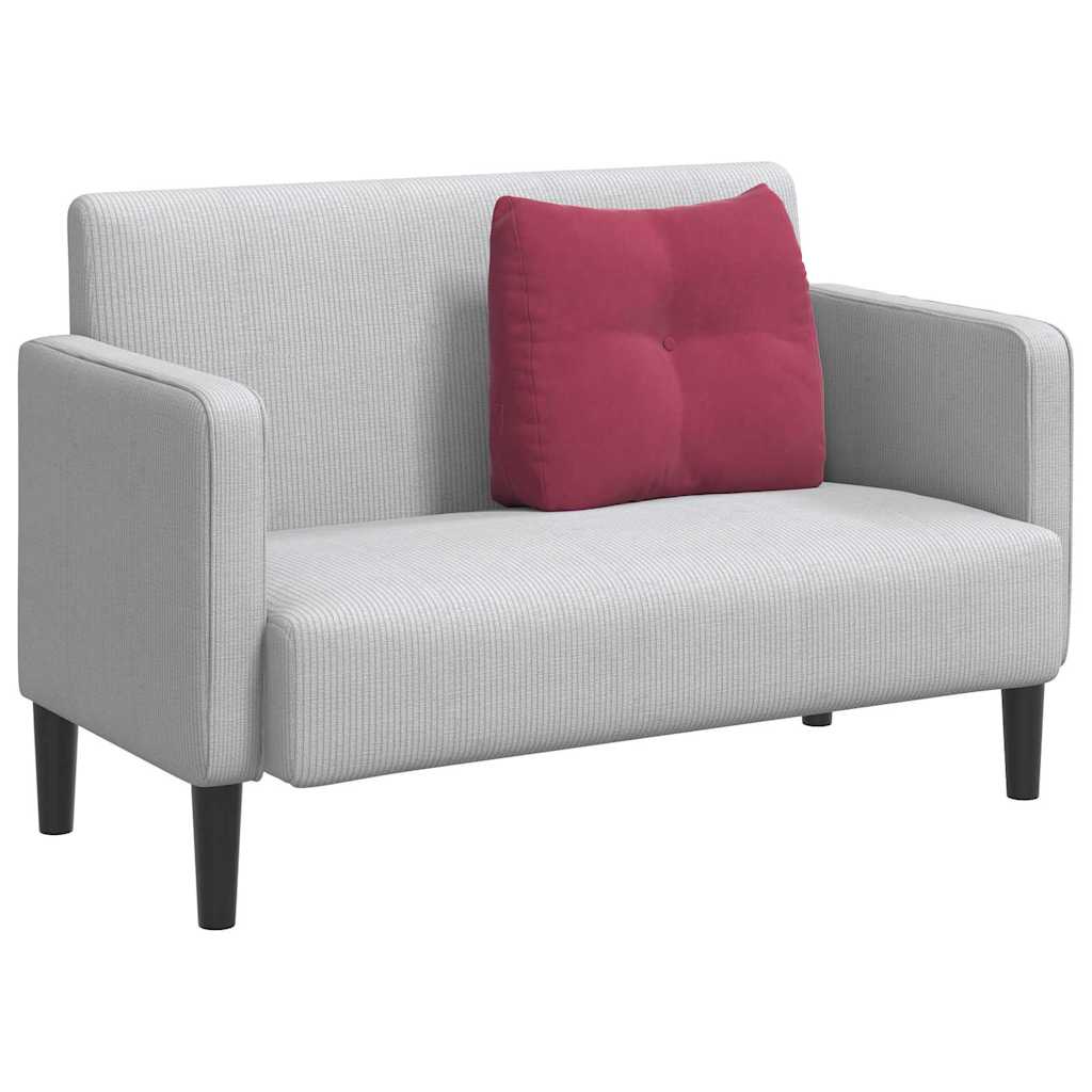 Cuscino per Schiena Rosso Vino 60 x 24 x 50 cm Velluto
