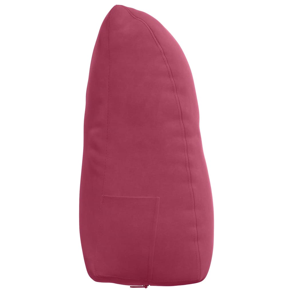 Cuscino per Schiena Rosso Vino 60 x 24 x 50 cm Velluto
