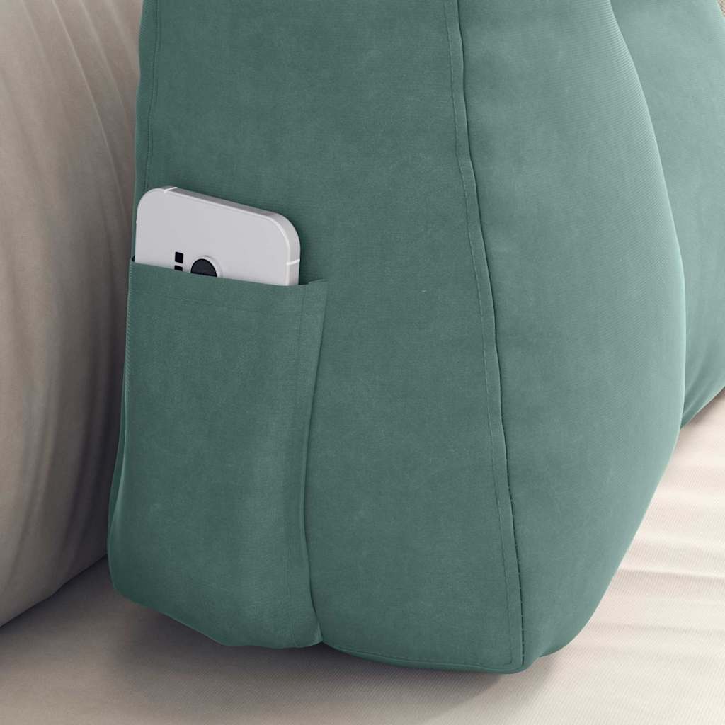 Cuscino per Schiena Verde Mare 60 x 24 x 50 cm Velluto