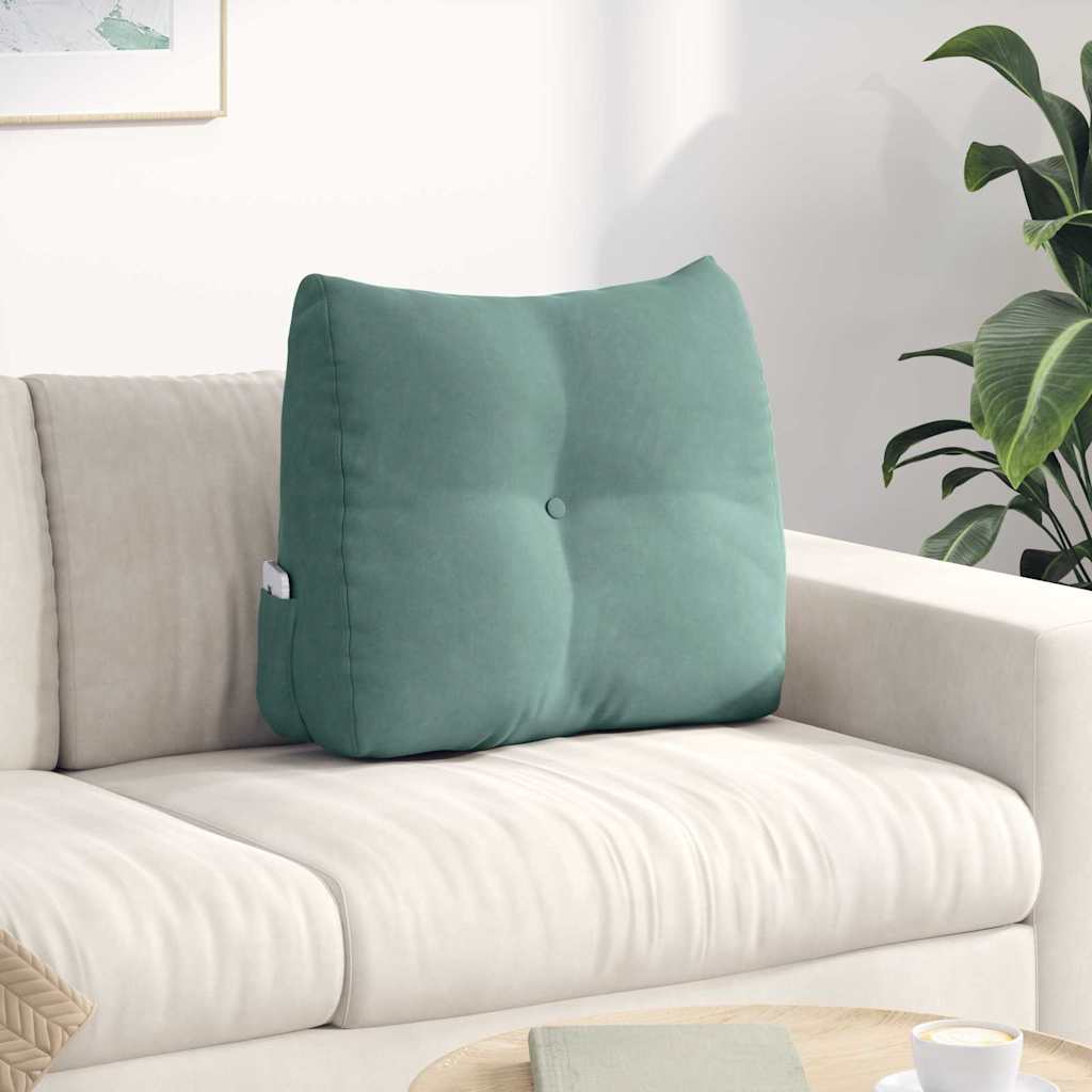Cuscino per Schiena Verde Mare 60 x 24 x 50 cm Velluto