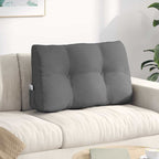 Cuscino per Schiena Grigio scuro 80 x 24 x 50 cm Tessuto