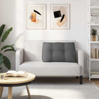 Cuscino per Schiena Grigio scuro 80 x 24 x 50 cm Tessuto