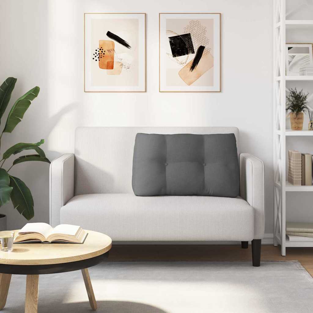 Cuscino per Schiena Grigio scuro 80 x 24 x 50 cm Tessuto