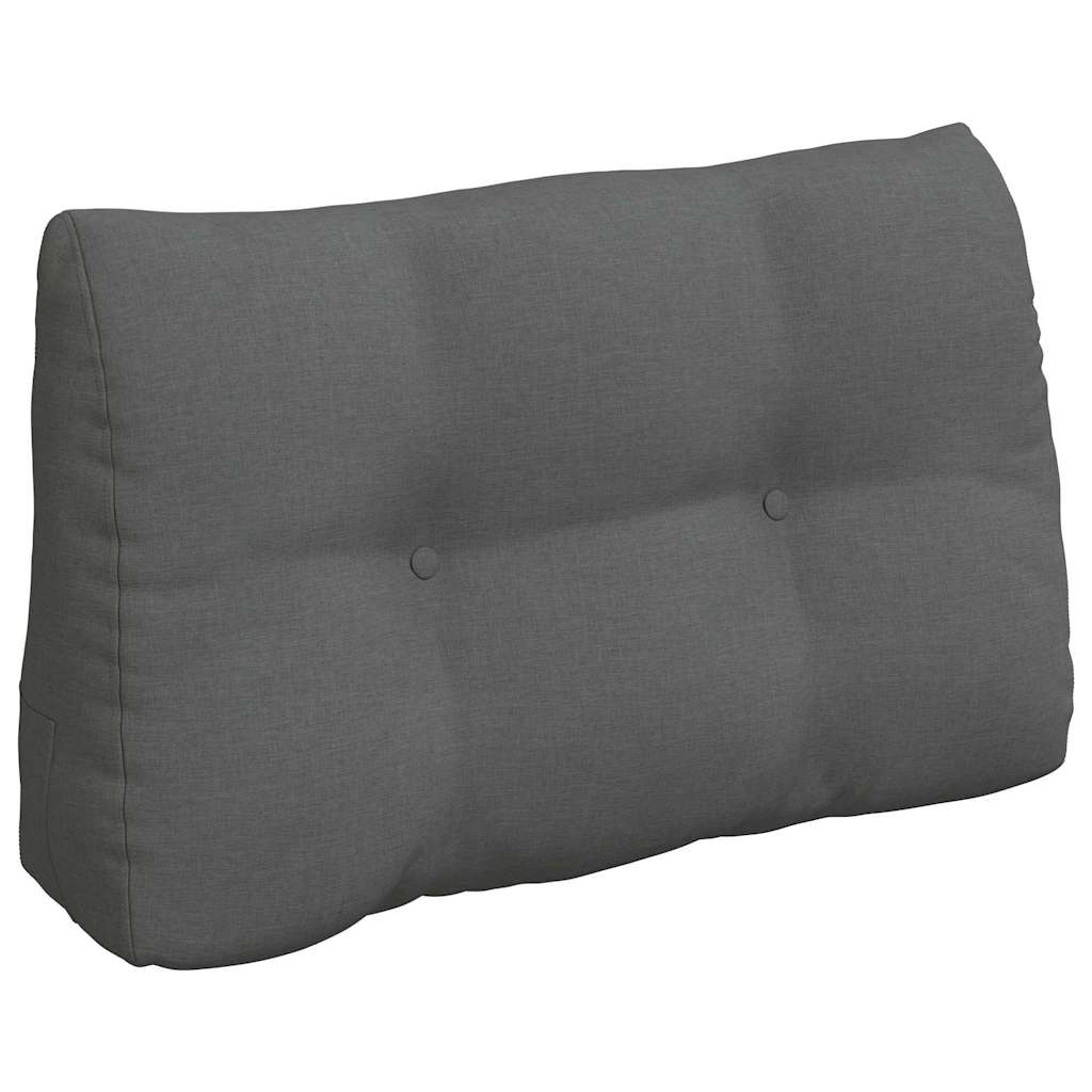 Cuscino per Schiena Grigio scuro 80 x 24 x 50 cm Tessuto