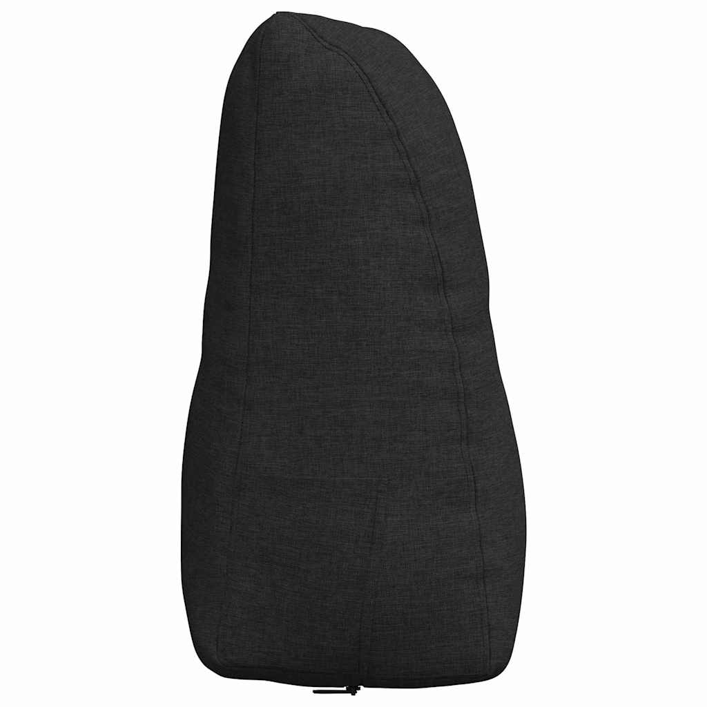 Cuscino per Schiena Nero 80 x 24 x 50 cm Tessuto