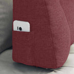 Cuscino per Schiena Rosso Vino 80 x 24 x 50 cm Tessuto