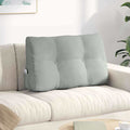 Cuscino per Schiena Grigio chiaro 80 x 24 x 50 cm Velluto