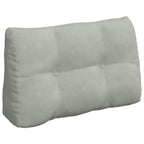 Cuscino per Schiena Grigio chiaro 80 x 24 x 50 cm Velluto