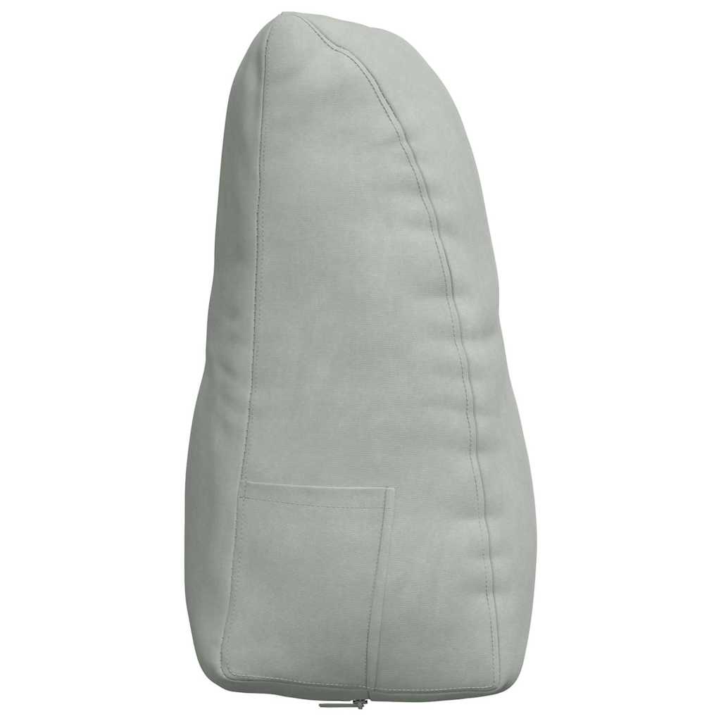 Cuscino per Schiena Grigio chiaro 80 x 24 x 50 cm Velluto