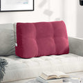 Cuscino per Schiena Rosso Vino 80 x 24 x 50 cm Velluto