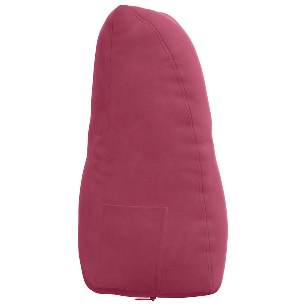 Cuscino per Schiena Rosso Vino 80 x 24 x 50 cm Velluto