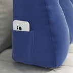 Cuscino per Schiena Blu Polizia 80 x 24 x 50 cm Velluto