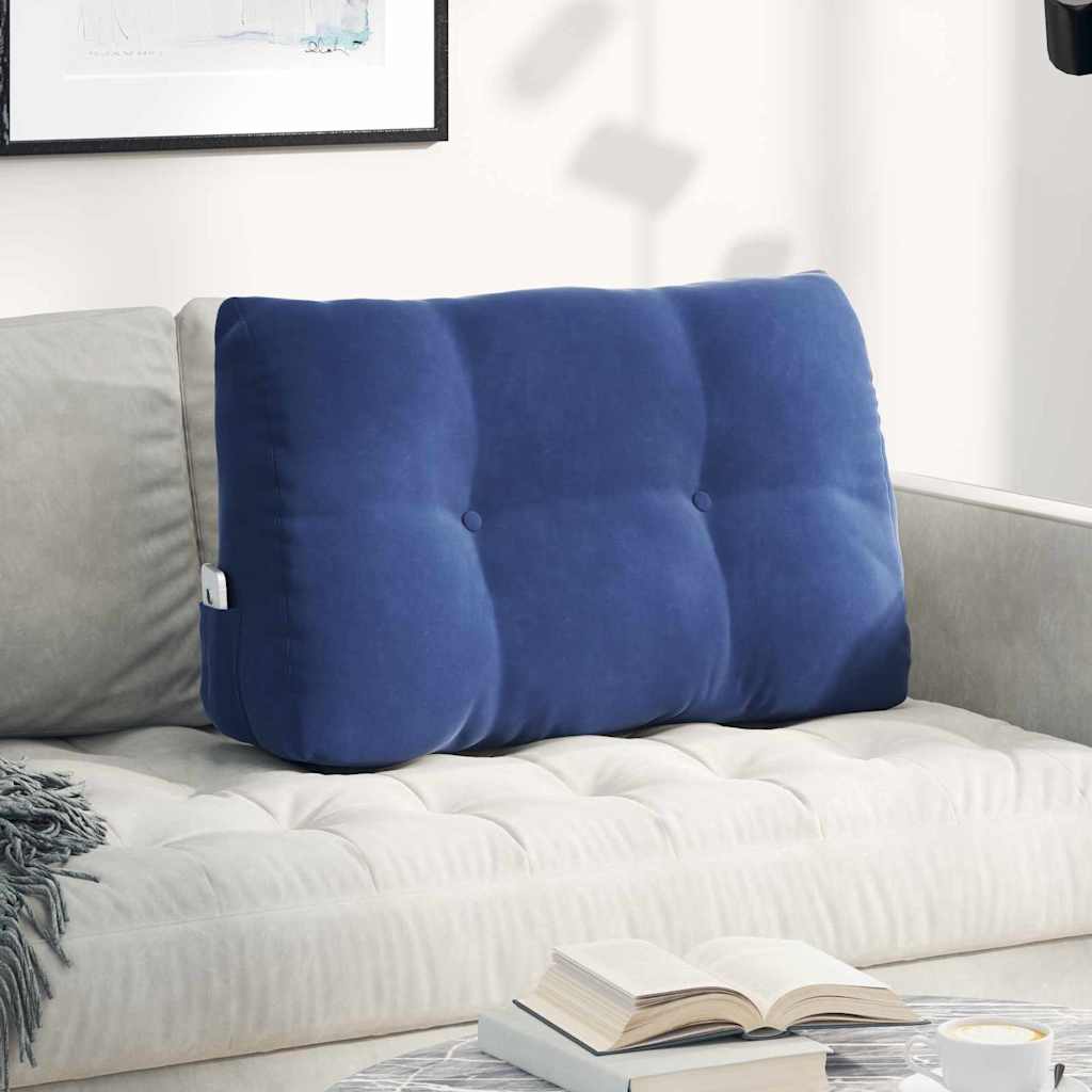 Cuscino per Schiena Blu Polizia 80 x 24 x 50 cm Velluto