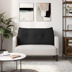Cuscino per Schiena Nero 100 x 24 x 50 cm Tessuto