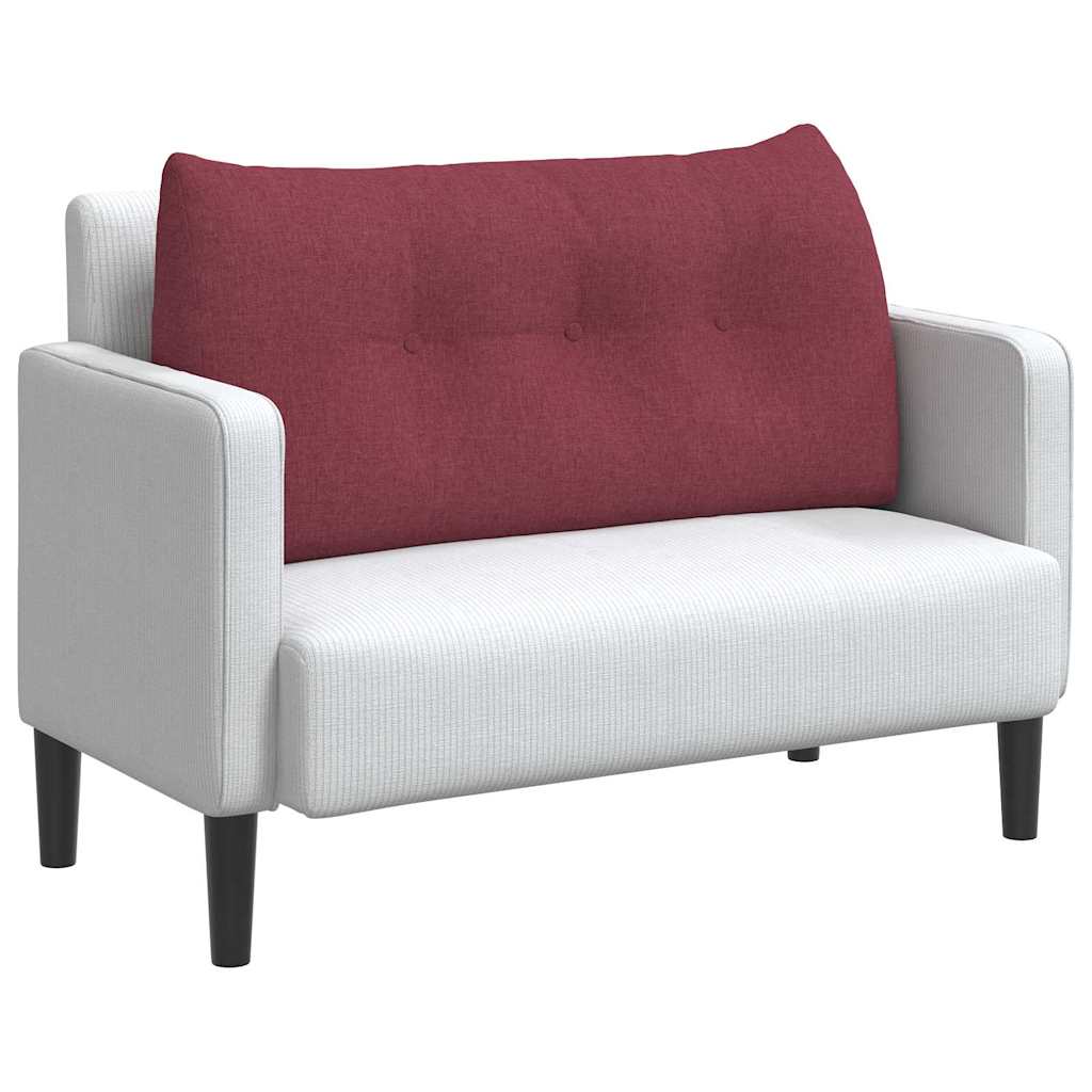 Cuscino per Schiena Rosso Vino 100 x 24 x 50 cm Tessuto