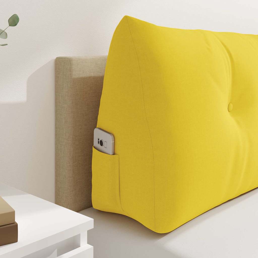 Cuscino per Schiena Giallo Chiaro 100 x 24 x 50 cm Tessuto