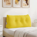 Cuscino per Schiena Giallo Chiaro 100 x 24 x 50 cm Tessuto