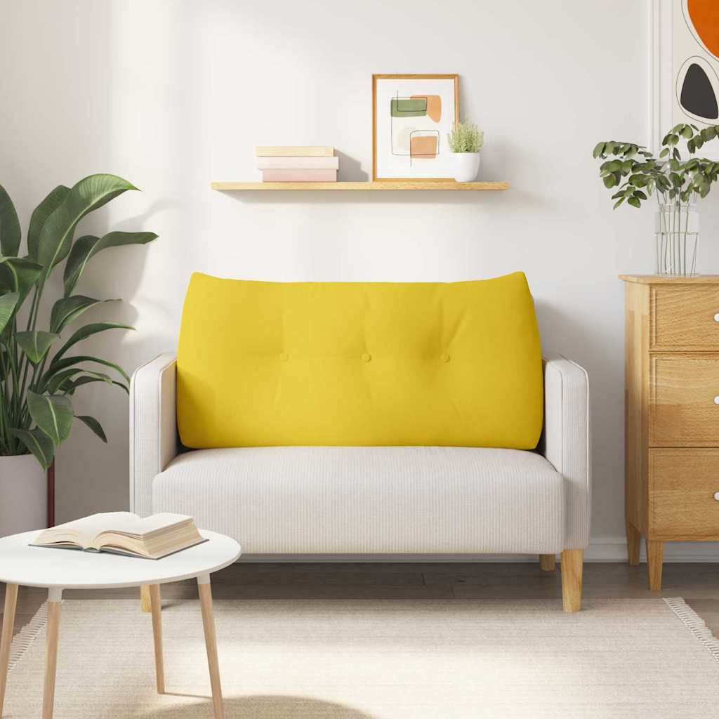 Cuscino per Schiena Giallo Chiaro 100 x 24 x 50 cm Tessuto