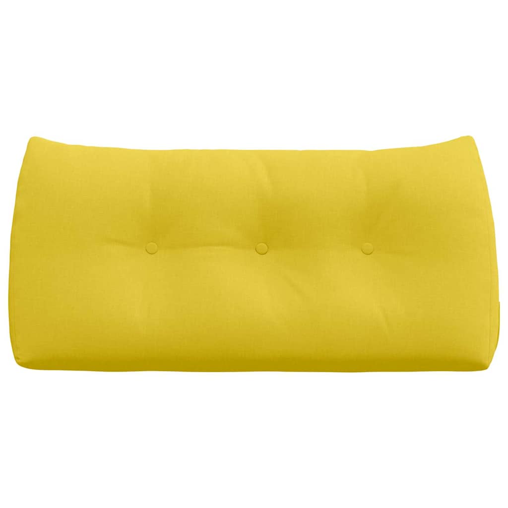 Cuscino per Schiena Giallo Chiaro 100 x 24 x 50 cm Tessuto