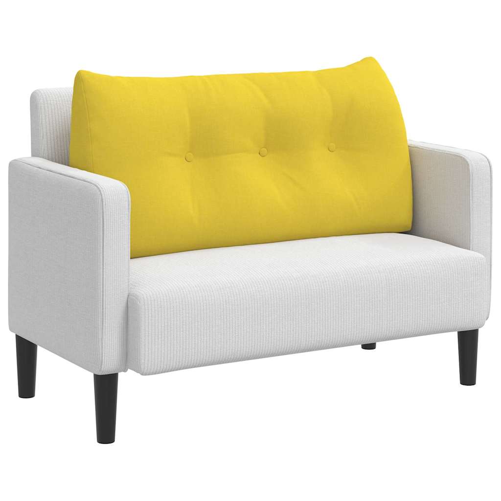 Cuscino per Schiena Giallo Chiaro 100 x 24 x 50 cm Tessuto