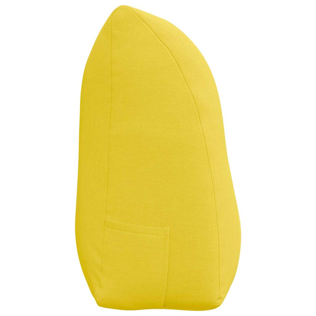 Cuscino per Schiena Giallo Chiaro 100 x 24 x 50 cm Tessuto