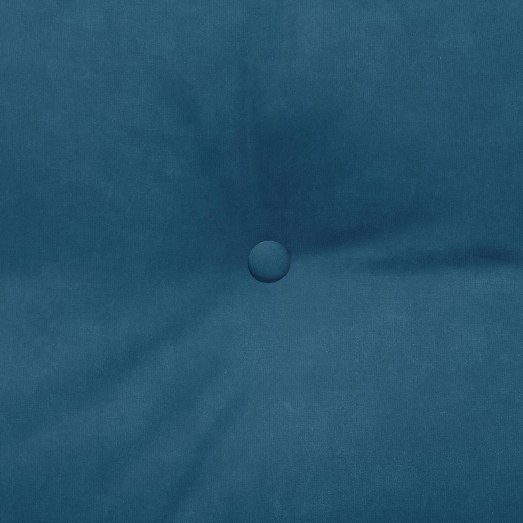 Cuscino per Schiena Blu 100 x 24 x 50 cm Velluto