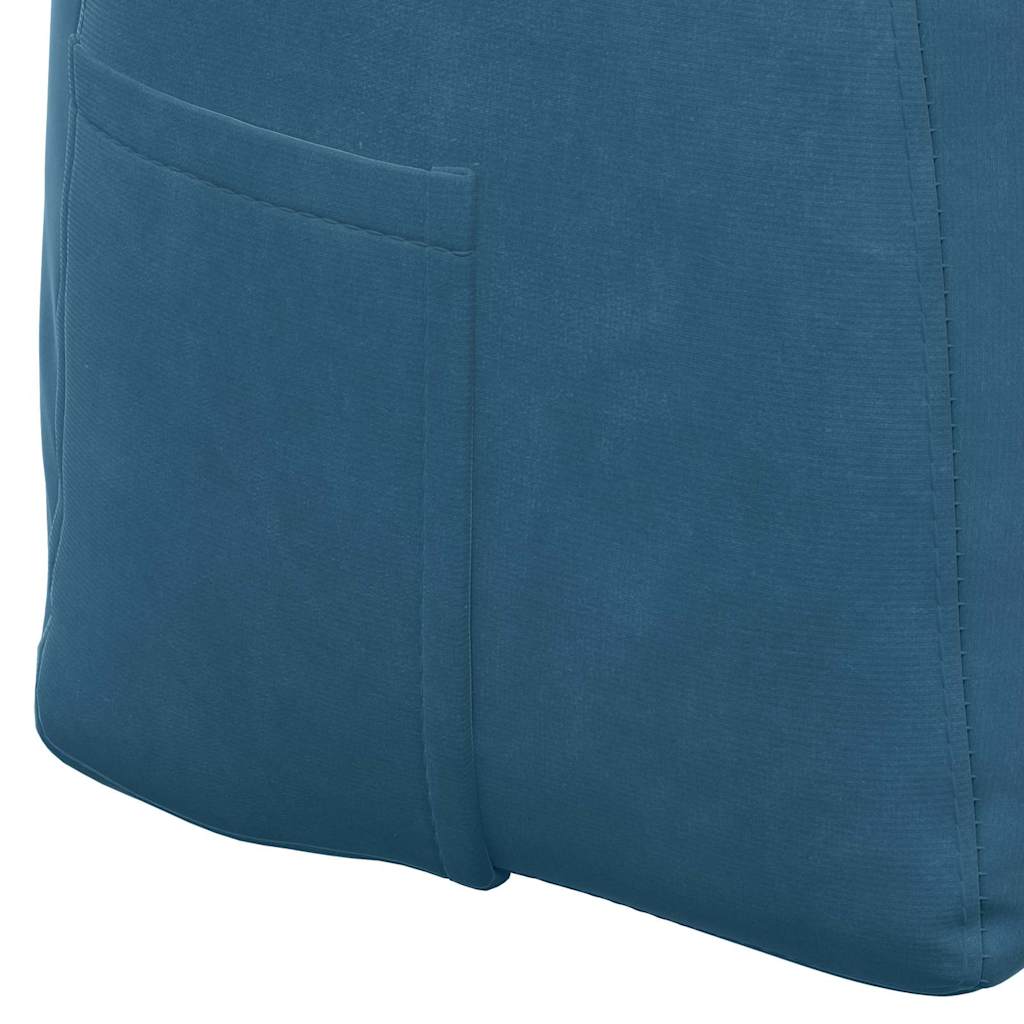 Cuscino per Schiena Blu 100 x 24 x 50 cm Velluto