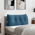 Cuscino per Schiena Blu 100 x 24 x 50 cm Velluto