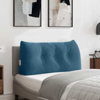 Cuscino per Schiena Blu 100 x 24 x 50 cm Velluto
