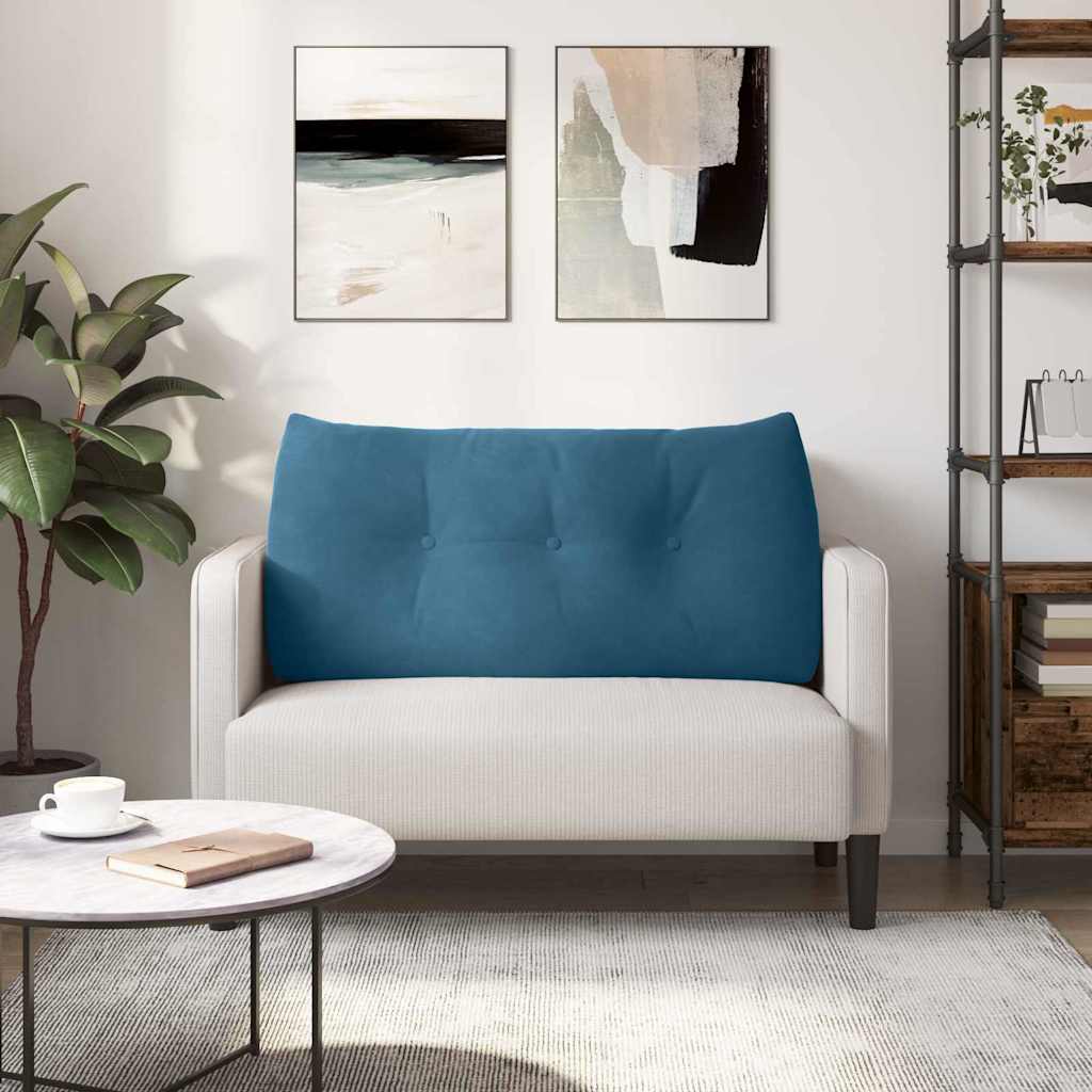 Cuscino per Schiena Blu 100 x 24 x 50 cm Velluto