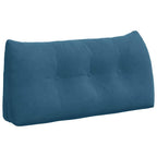 Cuscino per Schiena Blu 100 x 24 x 50 cm Velluto