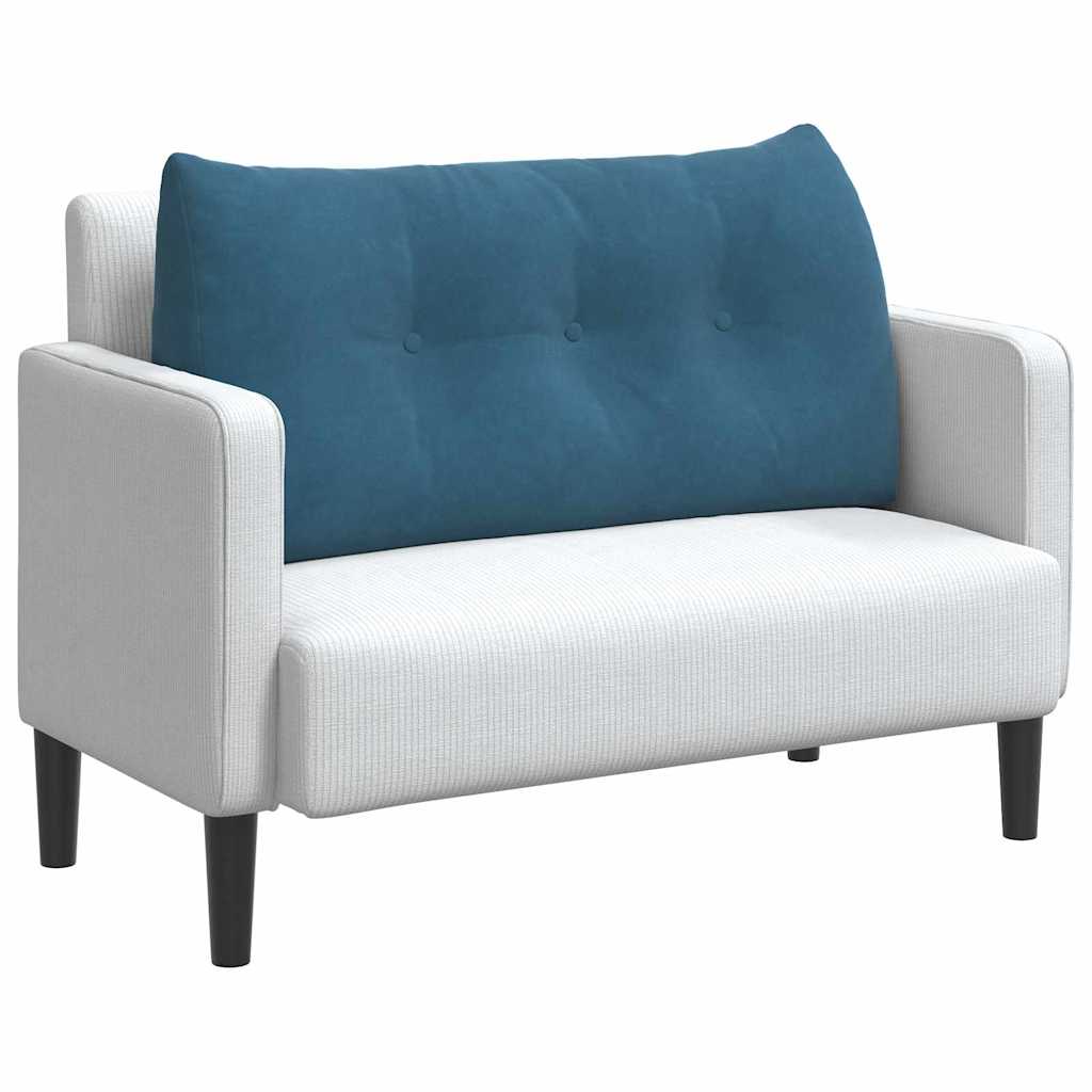 Cuscino per Schiena Blu 100 x 24 x 50 cm Velluto