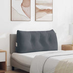 Cuscino per Schiena Grigio scuro 100 x 24 x 50 cm Velluto