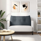 Cuscino per Schiena Grigio scuro 100 x 24 x 50 cm Velluto