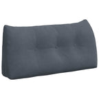 Cuscino per Schiena Grigio scuro 100 x 24 x 50 cm Velluto