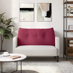 Cuscino per Schiena Rosso Vino 100 x 24 x 50 cm Velluto