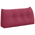 Cuscino per Schiena Rosso Vino 100 x 24 x 50 cm Velluto
