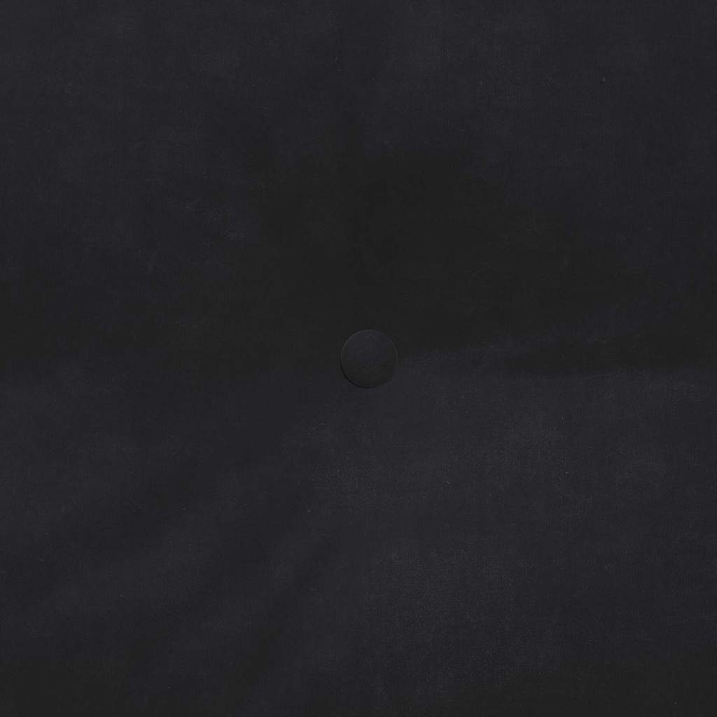 Cuscino per Schiena Nero 100 x 24 x 50 cm Velluto