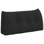 Cuscino per Schiena Nero 100 x 24 x 50 cm Velluto