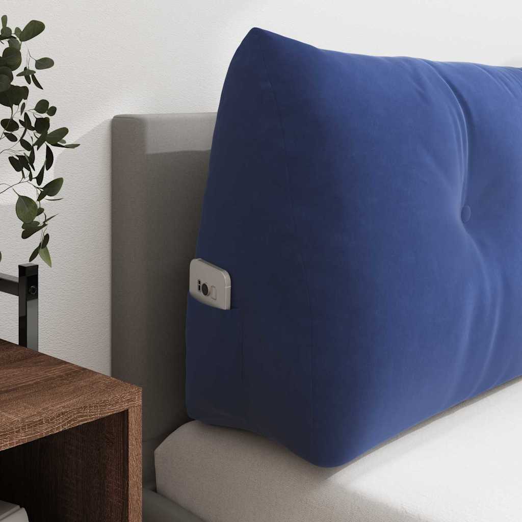 Cuscino per Schiena Blu Polizia 100 x 24 x 50 cm Velluto