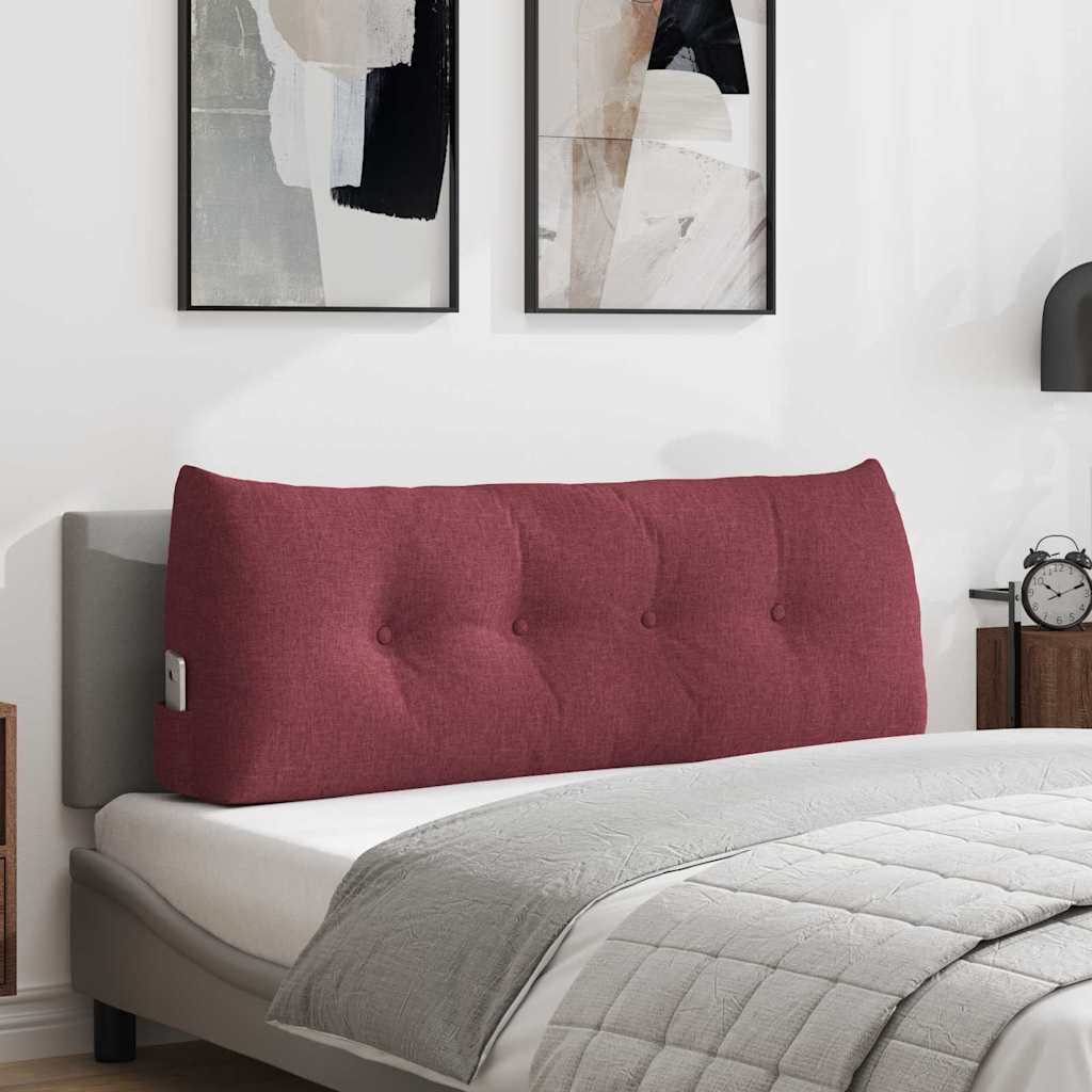 Cuscino per Schiena Rosso Vino 120 x 24 x 50 cm Tessuto