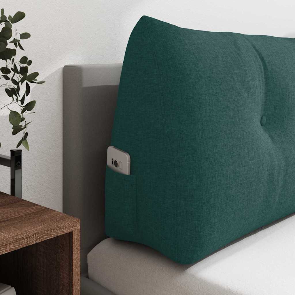 Cuscino per Schiena Verde Scuro 120 x 24 x 50 cm Tessuto