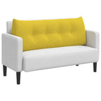 Cuscino per Schiena Giallo Chiaro 120 x 24 x 50 cm Tessuto