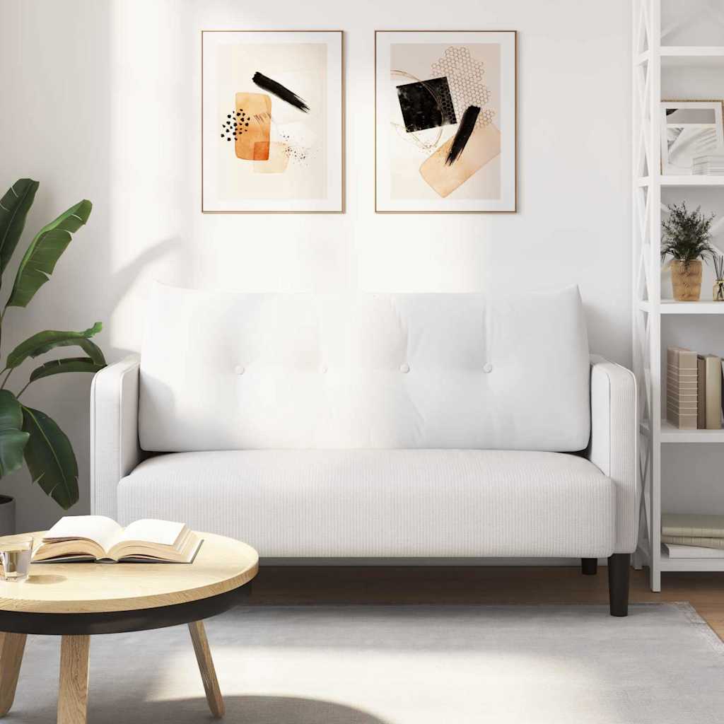 Cuscino per Schiena Bianco 120 x 24 x 50 cm Tessuto
