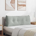 Cuscino per Schiena Grigio chiaro 120 x 24 x 50 cm Velluto