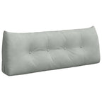 Cuscino per Schiena Grigio chiaro 120 x 24 x 50 cm Velluto