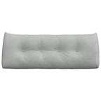 Cuscino per Schiena Grigio chiaro 120 x 24 x 50 cm Velluto