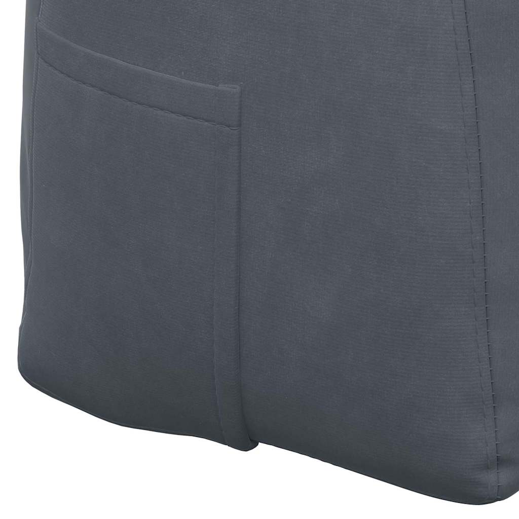 Cuscino per Schiena Grigio scuro 120 x 24 x 50 cm Velluto